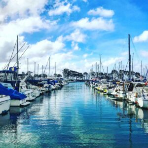 The boats of Dana Point Marina in Dana Point, CA.