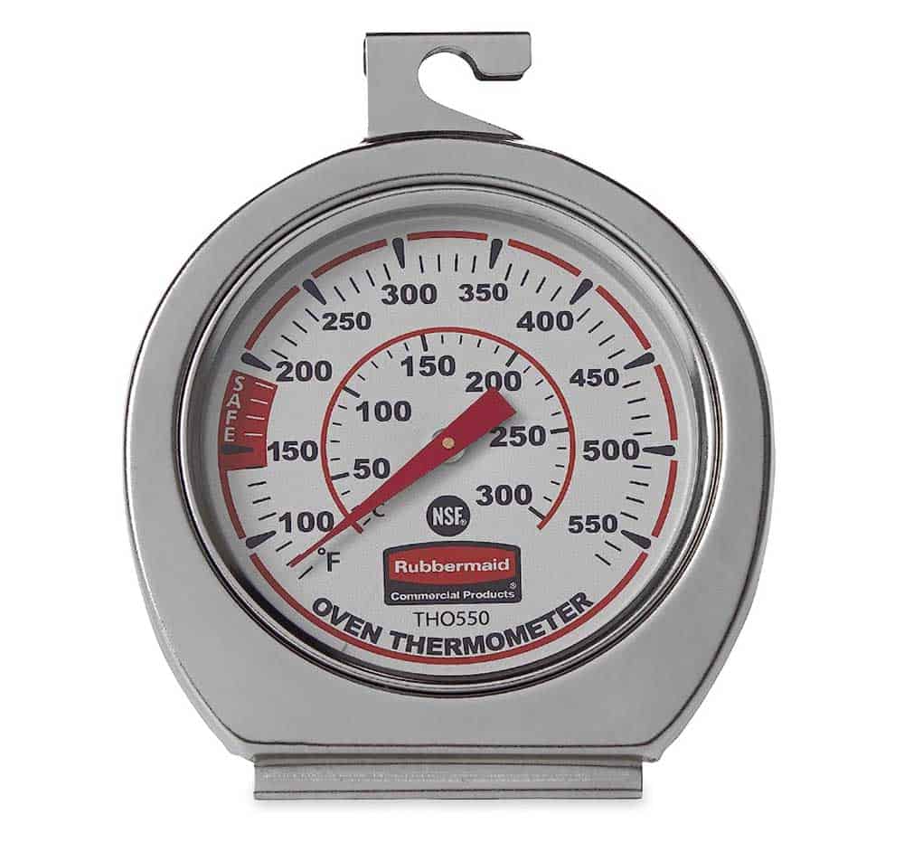 An oven thermometer to regulate oven temperatures.