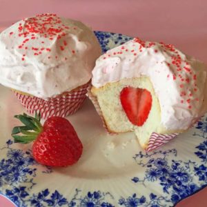 Strawberry Surprise Cupcakes